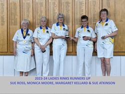LADIES RINKS RUNNERS UP - S ROSS, M MOORE, M KELLARD & S ATKINSON