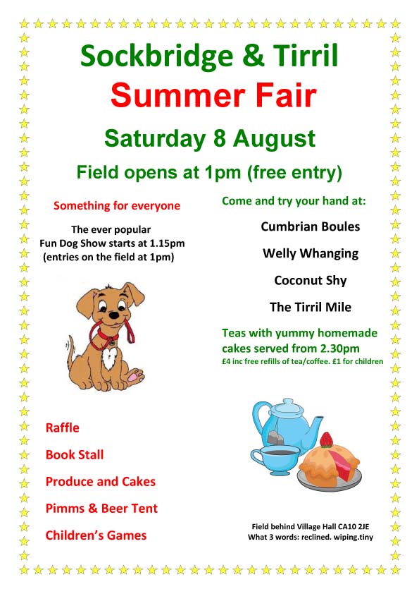 Summer Fair Saturday 8 August