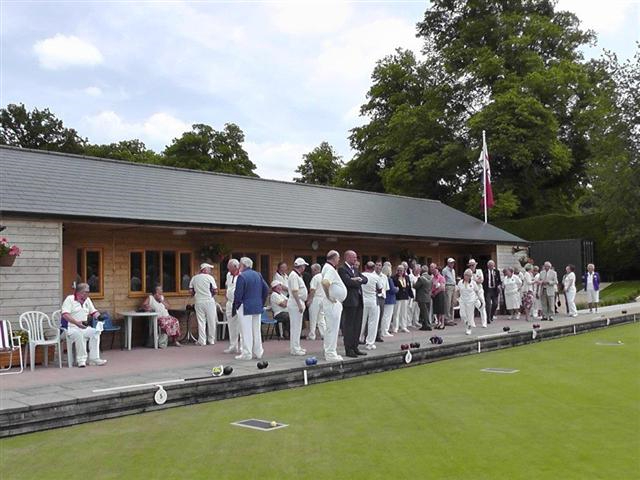 Above, the bowlers gather for this milestone event