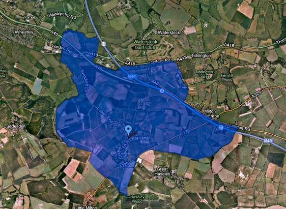 Great Milton Parish Council Parish boundary map