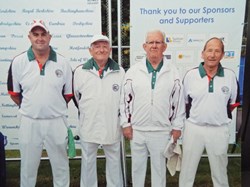 Bowls Leicestershire Fours finalists Will Brune, Chas Smith, Jim Keogh & Charles White