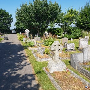 Graves in old section