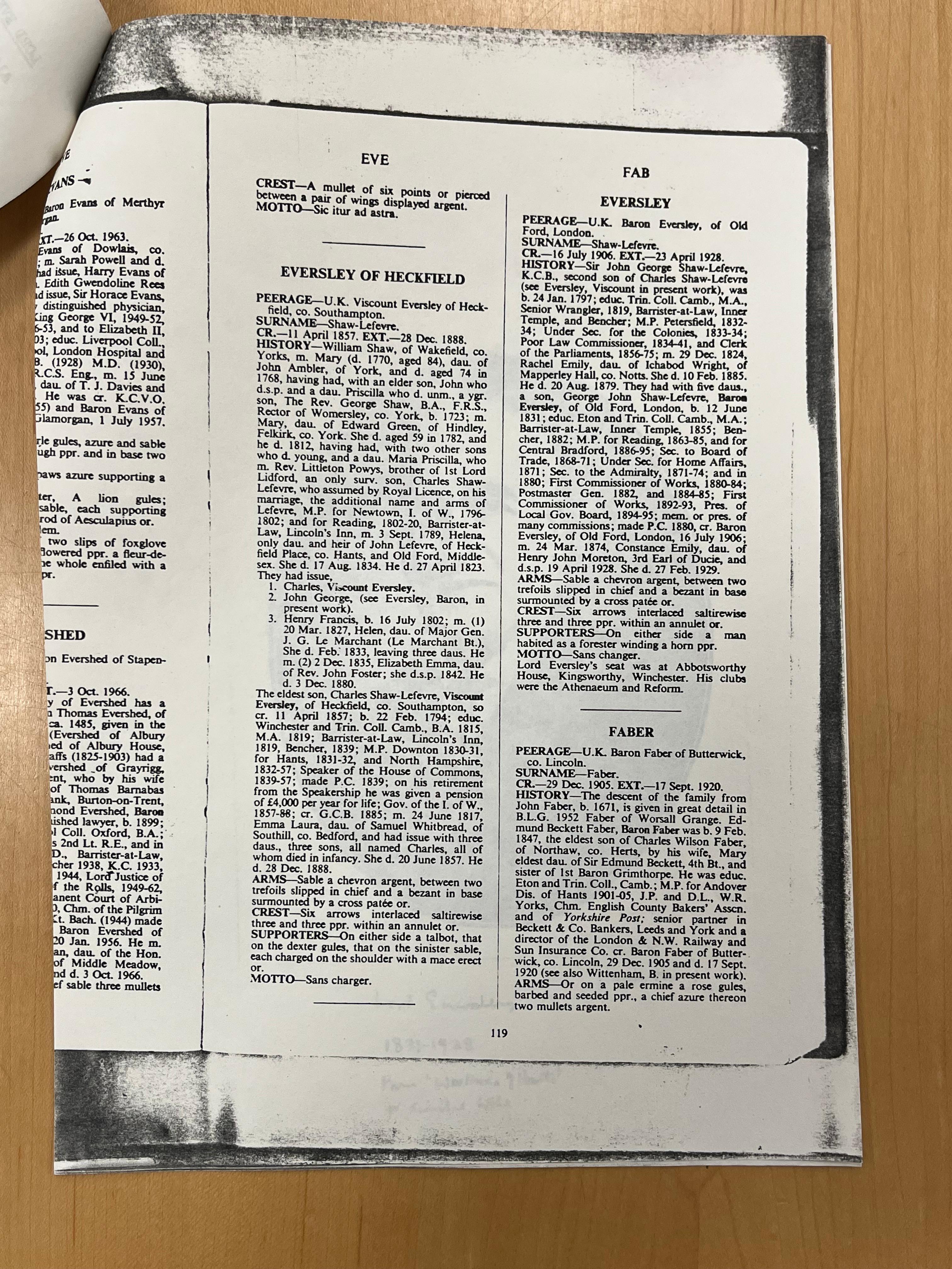 Parish of Heckfield Lord Eversley