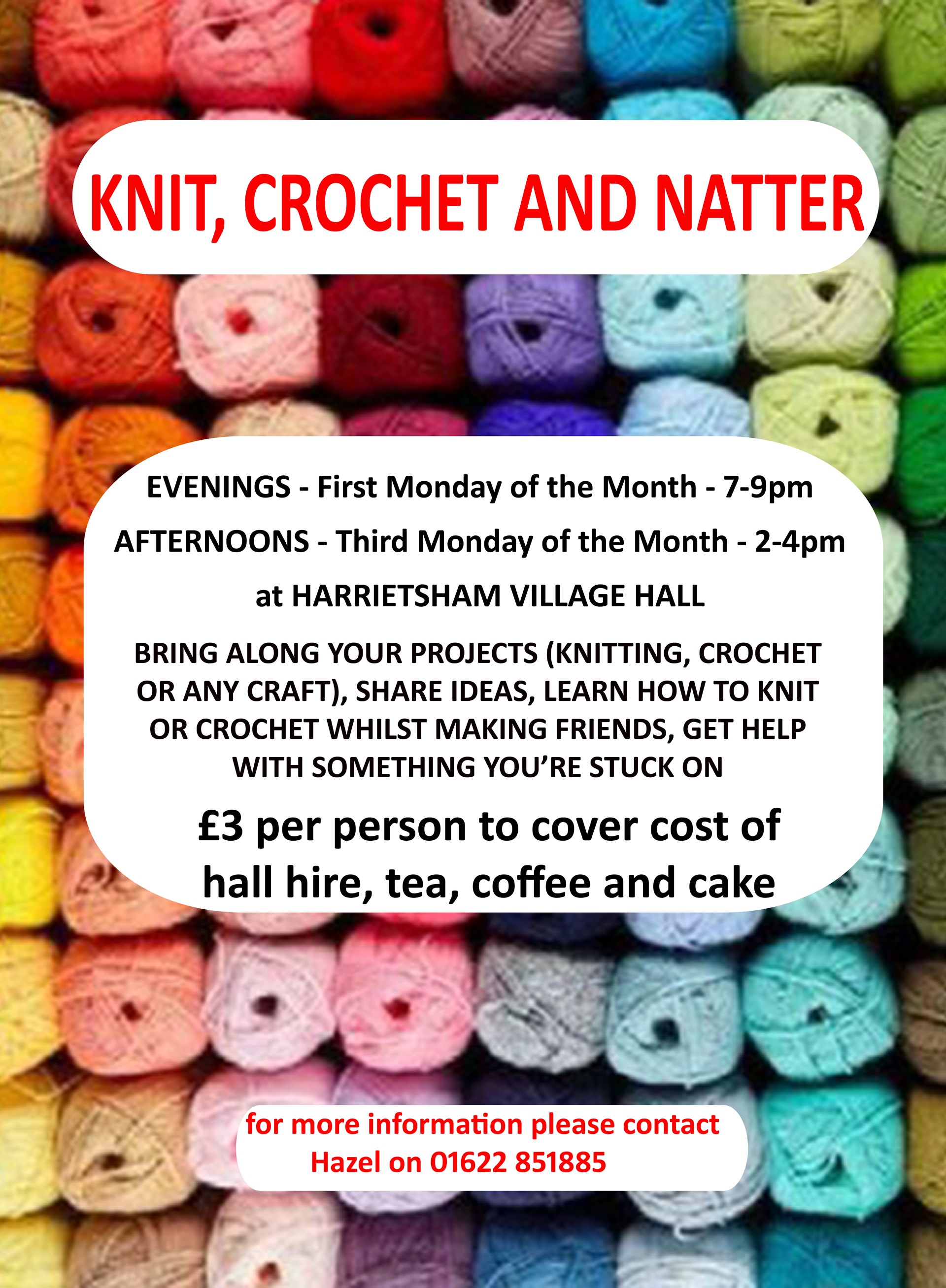 Harrietsham Village Hall Knit Crochet And Natter