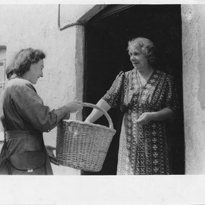 Mary Brown delivering bread