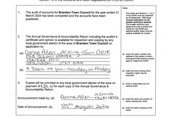 Brandon Town Council External Audit 2023/2024
