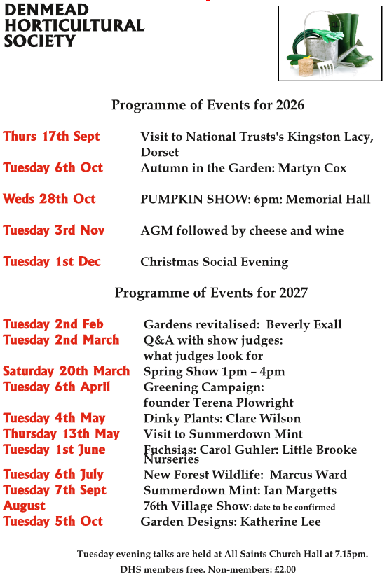 Denmead Horticultural Society Programme