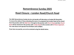 Brandon Town Council Remembrance Day 2025