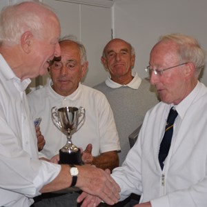 greasley cpt clayton wardle awarding kem clarke trophy