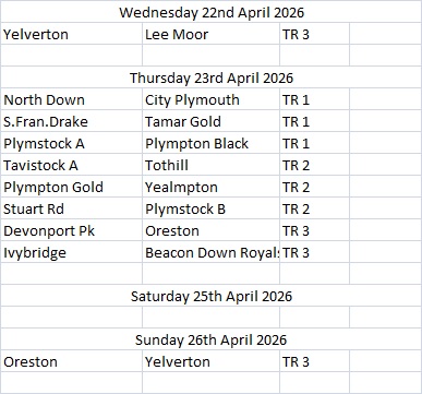 Plymouth & District Mens Bowling League Week 19 26th-30th August