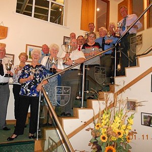 The 2014 Presentation Evening Dinner Dance was held at Wells Golf Club. Competition winners with their trophies.