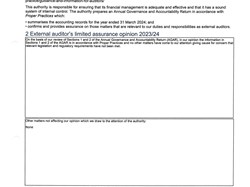Brandon Town Council External Audit 2023/2024