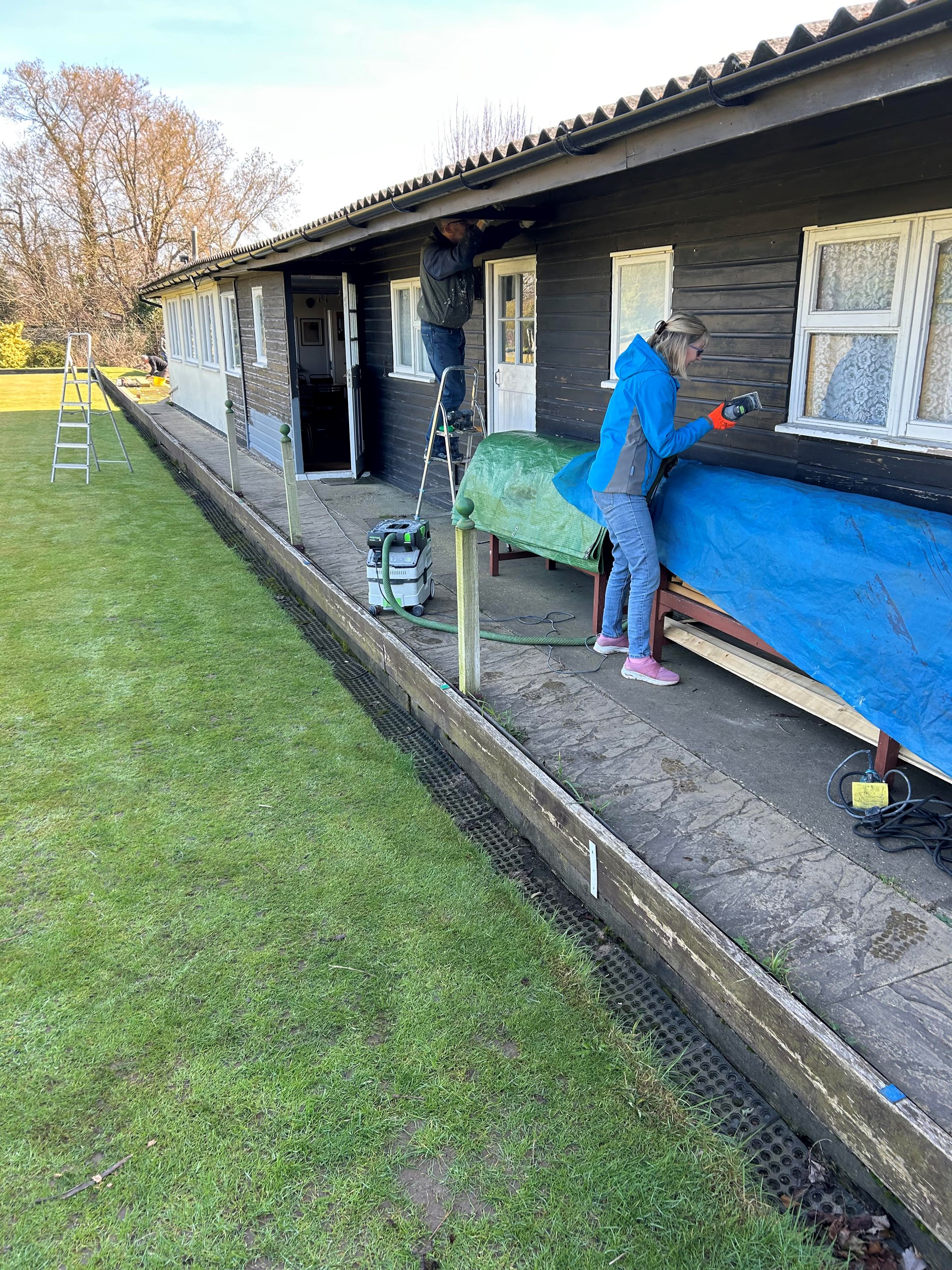 Getting the bowls pavilion ready for the new season. 21.3.26