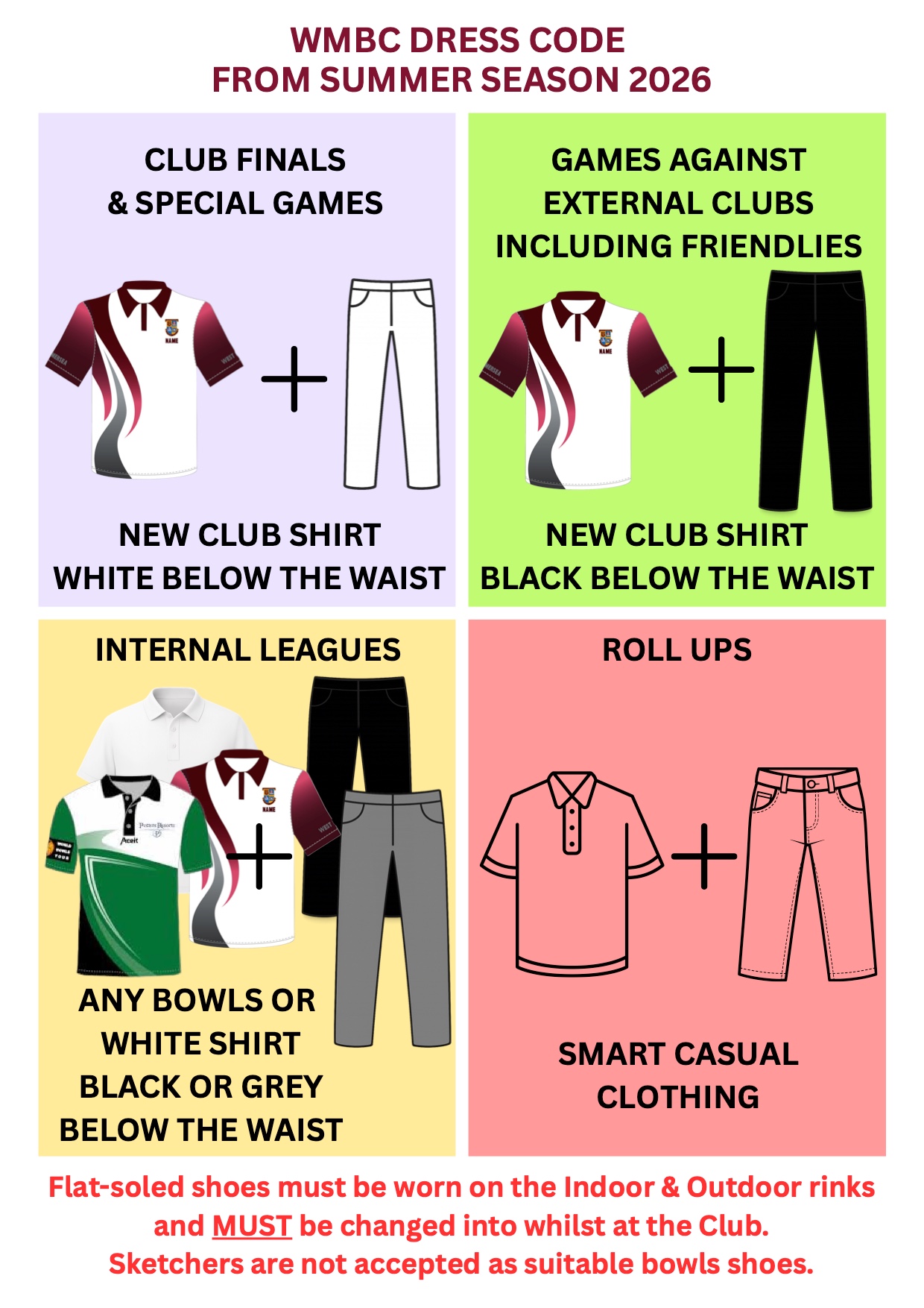 West Mersea Bowls Club Club Dress Code