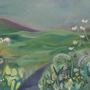 Wildflower Landscape oil on board 2012 25 x 37 cm