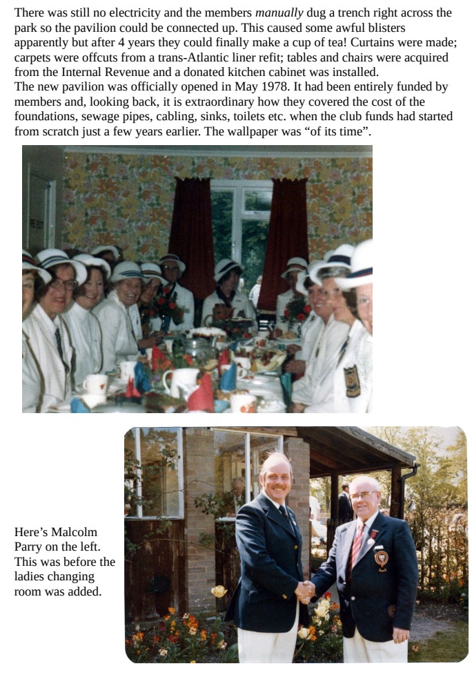 Romsey Bowling Club Club History