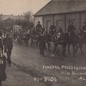 Funeral Procession Lt Col Mulvany. RAMC. Alton 9.11.1905