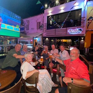The Strip in Alvor Old Town by night