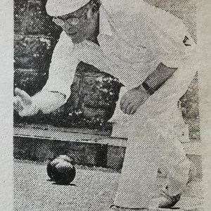 The late Marcus Smyth delivering a bowl