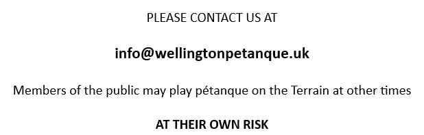 Wellington Pétanque Club Home