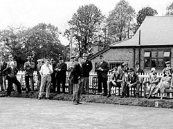 Opening ceremony for the new bowling green at Handcross, 1936.