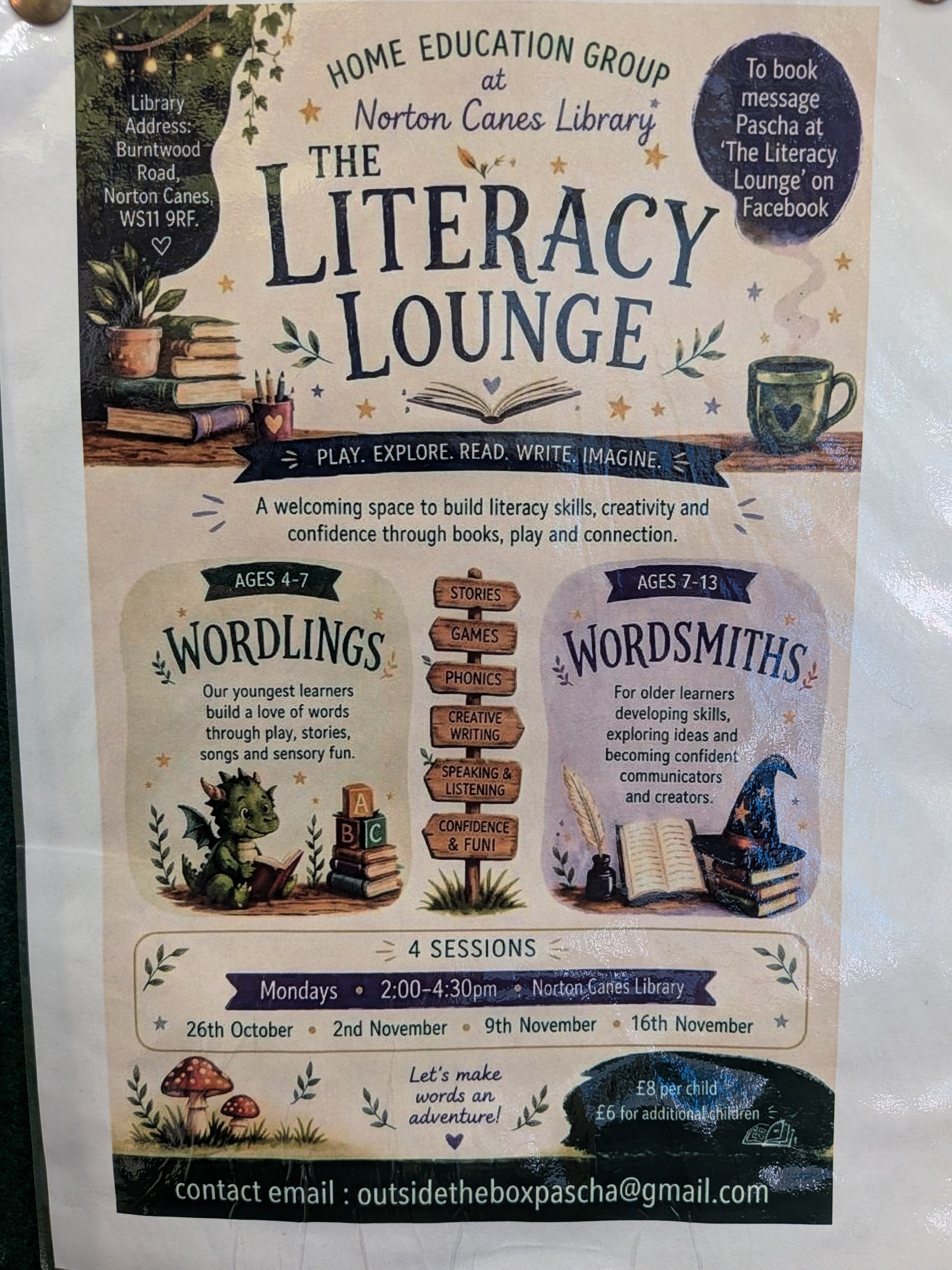 Norton Canes Community Library & Information Hub The Literacy Lounge