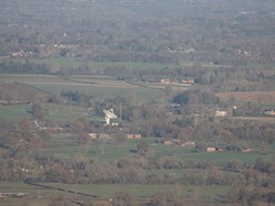Aerial image of Knockin and Telescope, photo by Andyh.photography (shared with permission)