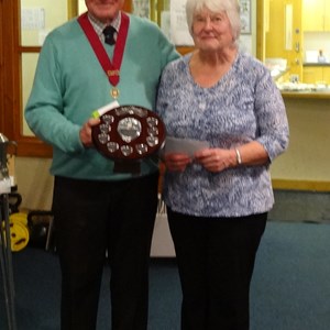 2015 Club competition 2 woods winner, Colin Jones beating his wife, Penny. How could he!