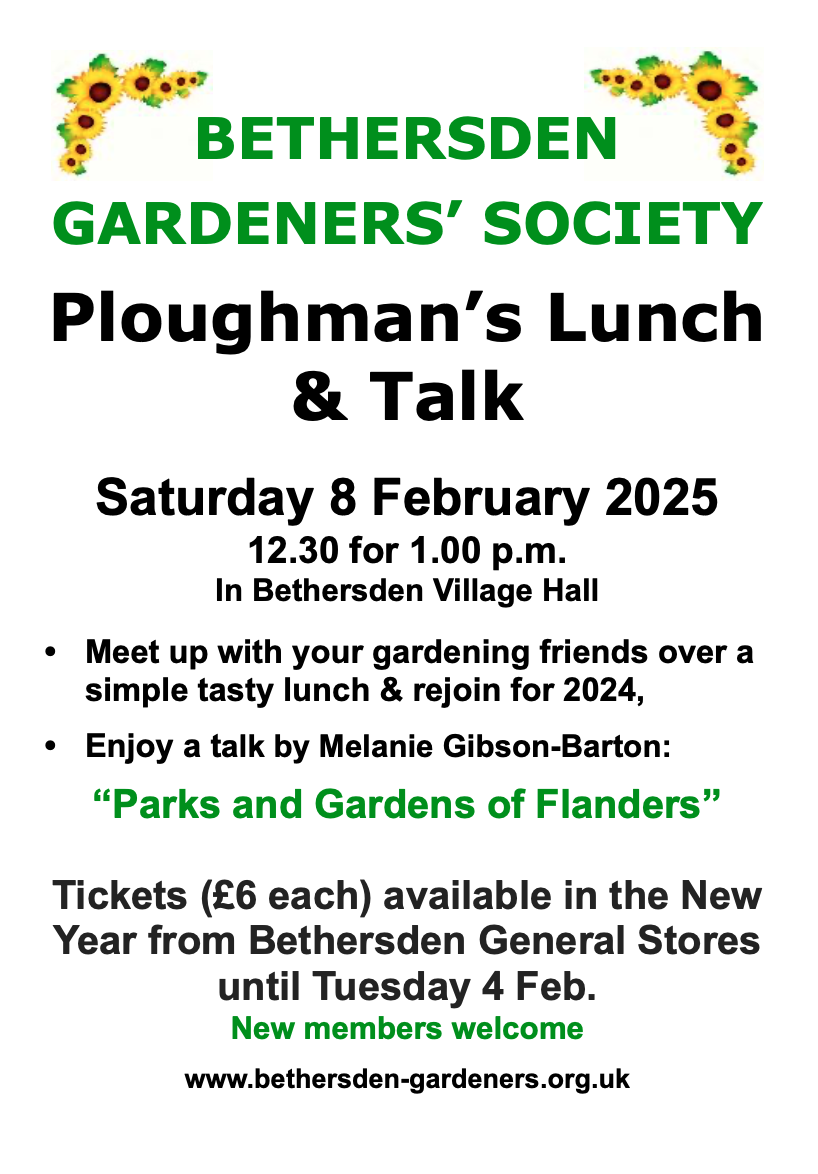 BETHERSDEN GARDENERS' SOCIETY Next Event(s)