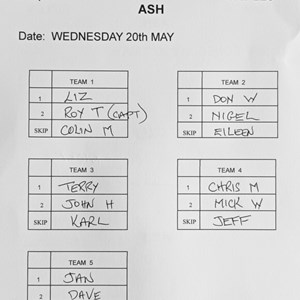 Boughton-Under-Blean Bowls Club Team selections