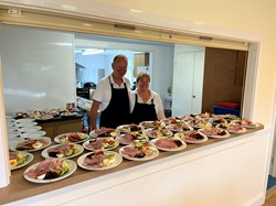 Lunch ready to be served by Andy & Jane Thomas
