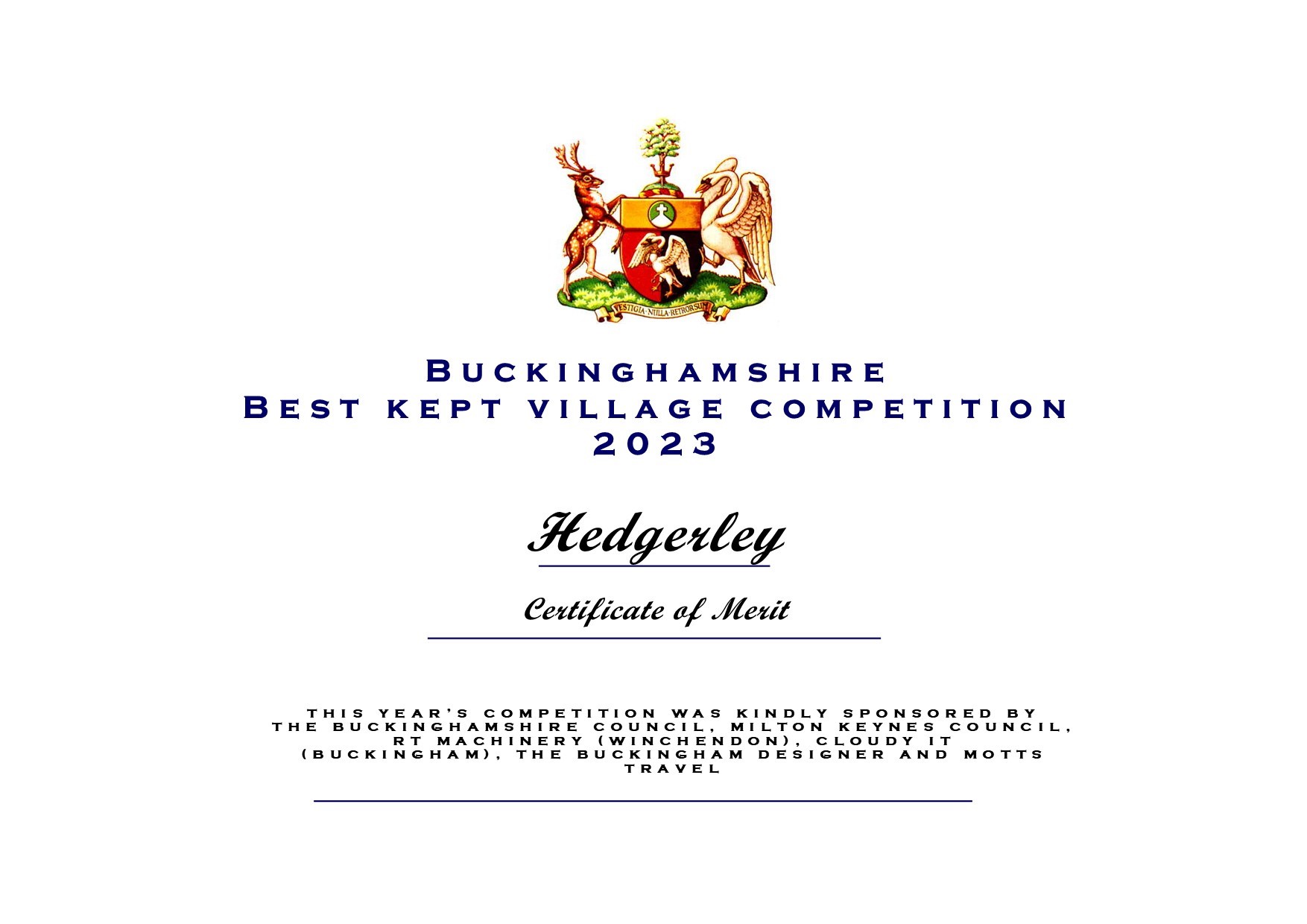 BKV Certificate of Merit