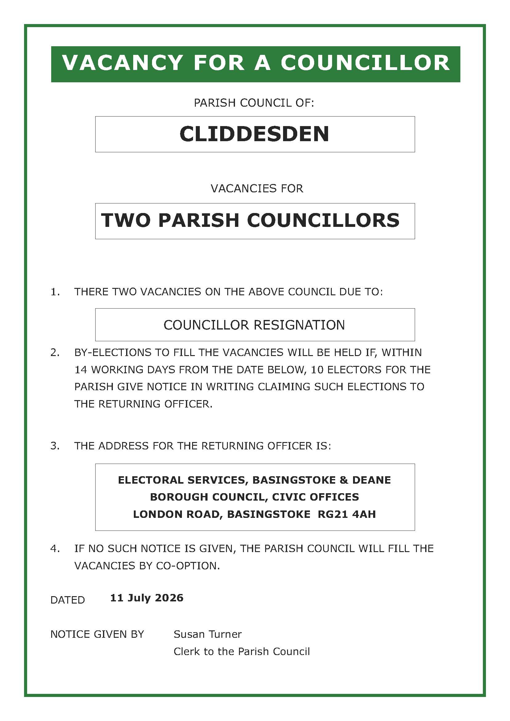 Cliddesden Parish Council Parish Council