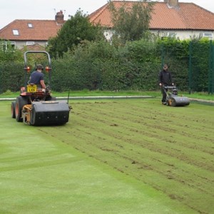 Deep Scarifying & Sweeping Up