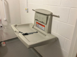 Baby Changing Facility installed in changing rooms at Newfound