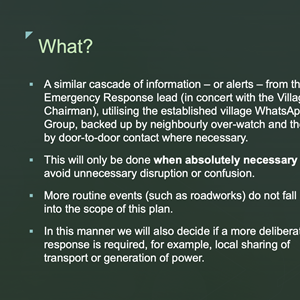 Berwick St James Parish Community Emergency Resource Plan