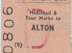 2nd Class Cheap Day Ticket - Medstead & Four Marks to Alton - 20.7.1966 (Front)