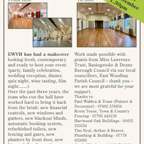 East Woodhay Village Hall Home