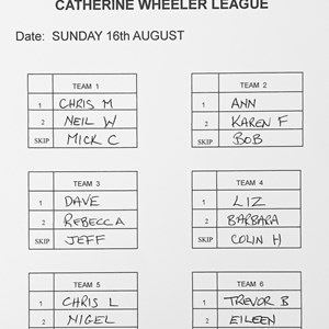 Boughton-Under-Blean Bowls Club Team selections