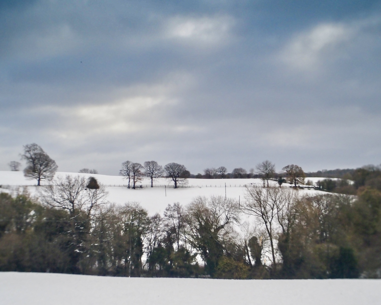 Thurgoland fields in snow