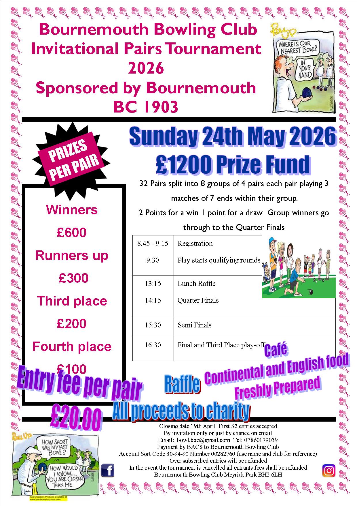 Bournemouth Bowling Club Invitational Pairs 2025