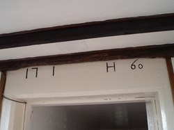 Date above door at Hollow Creek Cottage