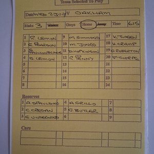 Wednesday 2nd July Kings Cup