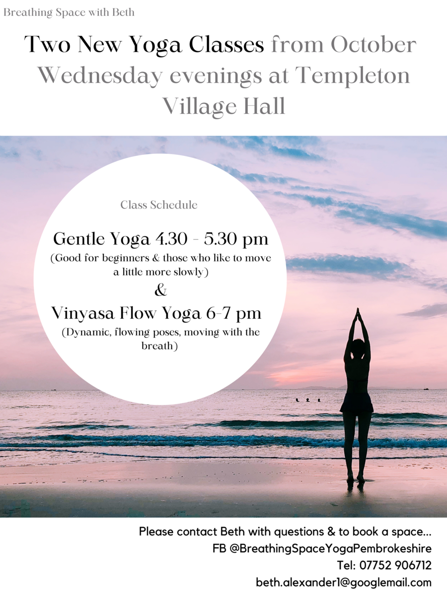 Yoga on Wednesday afternoons and evenings