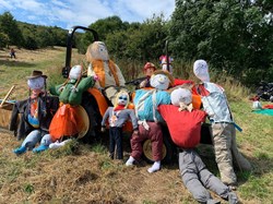 Scarecrow competition, using the hay
