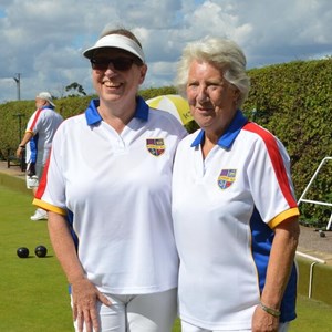 Elsie Curzon  Winner Ann McGillivary  (left)  Runner up  Gill Williams  (right)