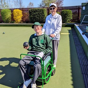 Val and Paul at the Green Opening