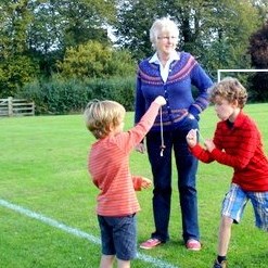 Conker Championship 2015 - Many Nash with William Clements-Nash (in red)