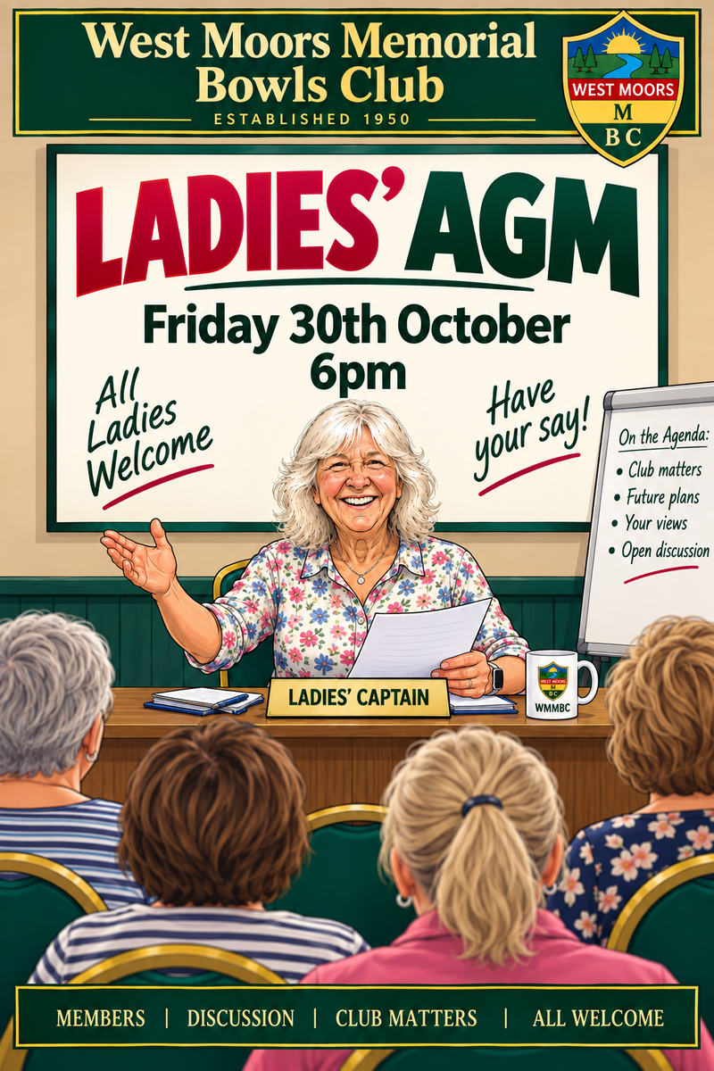 Ladies AGM 30th October