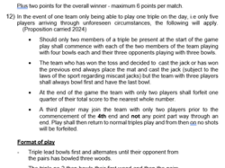 Swindon and District Women's Bowls Association Rules 2025